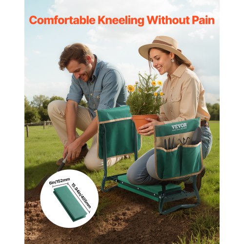 Garden Kneeler and Seat 6 in Wide Kneeling Pad Heavy Duty Garden Kneeling