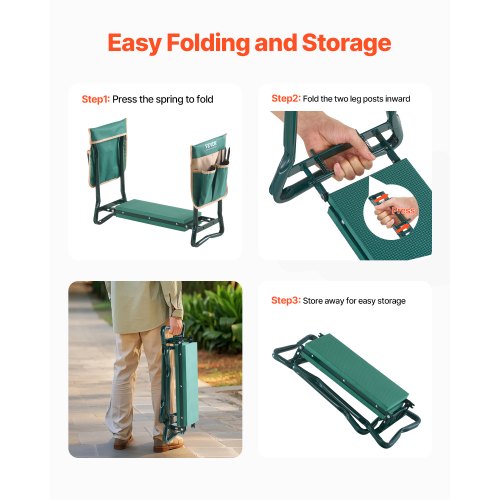 Garden Kneeler and Seat 6 in Wide Kneeling Pad Heavy Duty Garden Kneeling