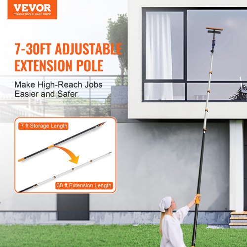 Telescoping Pole 7 to 30 FT Pole Extension MultiPurpose Pole Sturdy