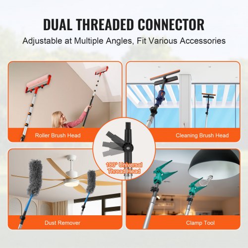 Telescoping Pole 7 to 30 FT Pole Extension MultiPurpose Pole Sturdy