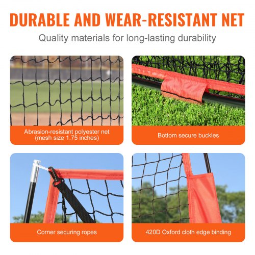 7x7 ft Baseball Softball Practice Net Portable Baseball Training Net