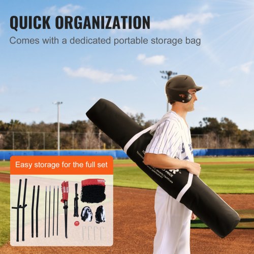 7x7 ft Baseball Softball Practice Net Portable Baseball Training Net