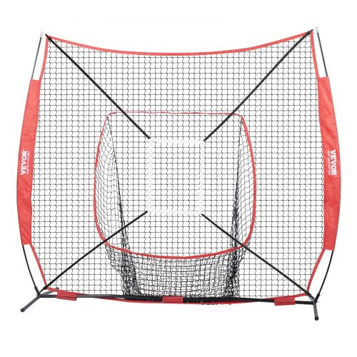 7x7 ft Baseball Softball Practice Net Portable Baseball Training Net