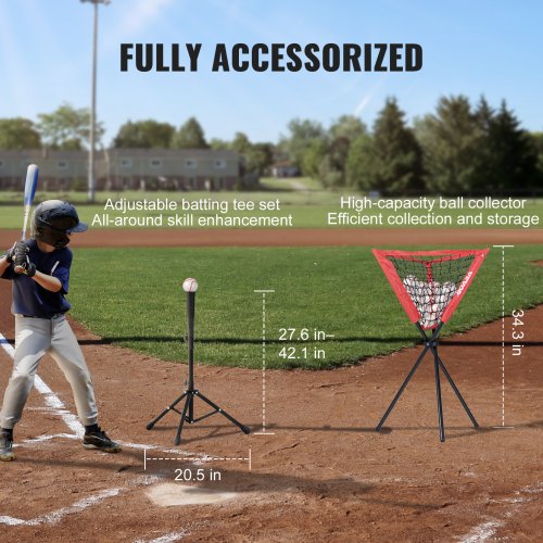 7x7 ft Baseball Softball Practice Net Portable Baseball Training Net