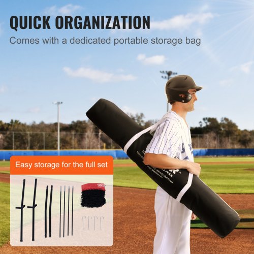 7x7 ft Baseball Softball Practice Net Portable Baseball Training Net