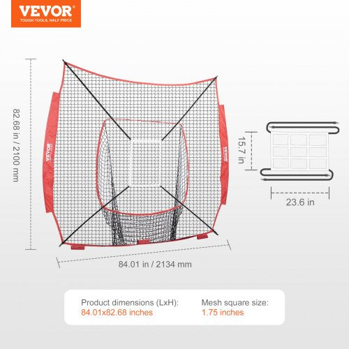 7x7 ft Baseball Softball Practice Net Portable Baseball Training Net