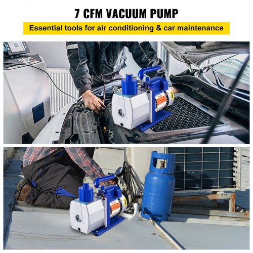 Vacuum Pump 7 CFM 12 HP Single Stage Air Conditioning Vacuum Pump for R12