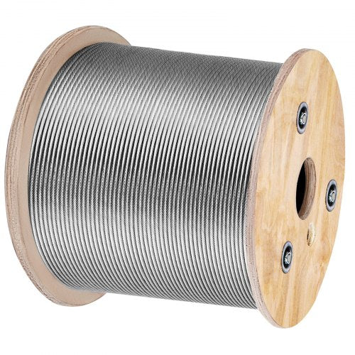 316 Inch 7x19 Stainless Steel Aircraft Cable Reel 500FT Stainless Steel