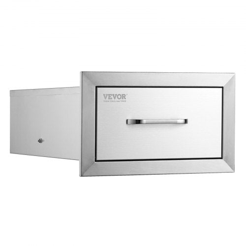 14x85 Inch Outdoor Kitchen Drawers Stainless Steel Flush Mount Double