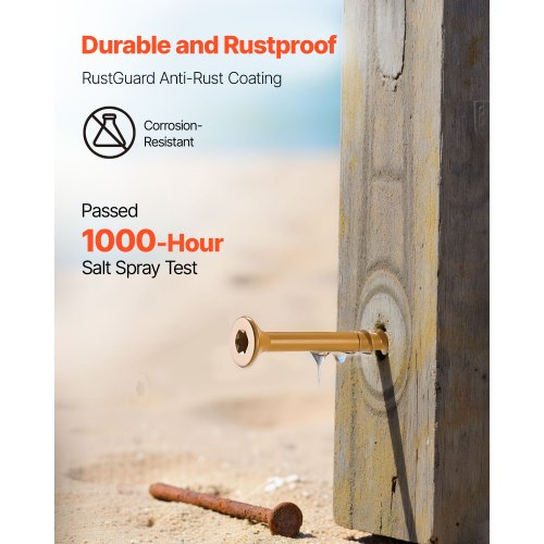 Wood Screws 350 PCS 8 x 2Inch AntiRust Coated Exterior Deck Screw