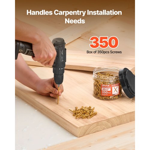 Wood Screws 350 PCS 8 x 2Inch AntiRust Coated Exterior Deck Screw