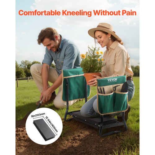 Garden Kneeler and Seat 8 in Wide Kneeling Pad Heavy Duty Garden Kneeling