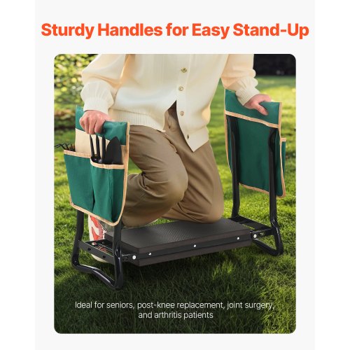 Garden Kneeler and Seat 8 in Wide Kneeling Pad Heavy Duty Garden Kneeling