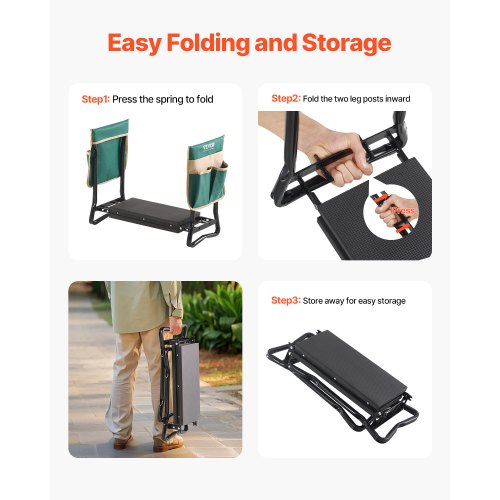 Garden Kneeler and Seat 8 in Wide Kneeling Pad Heavy Duty Garden Kneeling