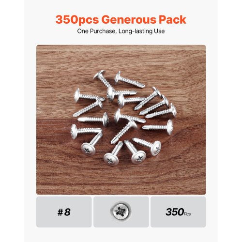 8 Self Drilling Wood Screws 34 Inch Long 350 PCS Truss Head Wood Screws