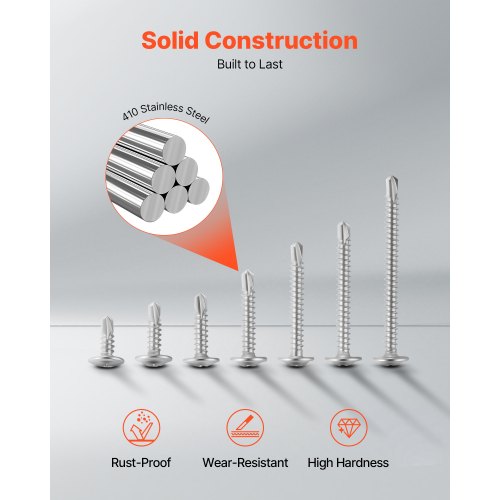 8 Self Drilling Wood Screws 34 Inch Long 350 PCS Truss Head Wood Screws