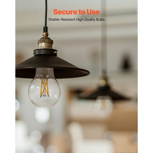 6 Pack Edison Bulbs LED A19 Vintage Edison Light Bulbs 45W Dimmable 450