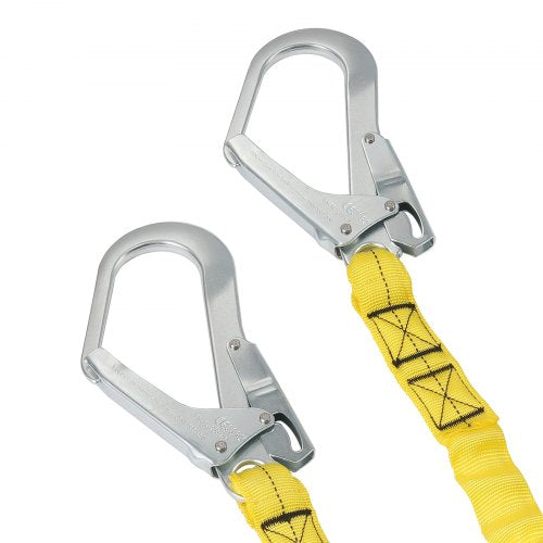 38mm Safety Lanyard 6ft183m Fall Protection Lanyard with 2 Alloy Steel