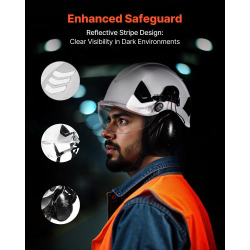 Industrial Safety Helmet ANSIISEA Z891 Approved ABS Hard Hat with Visor