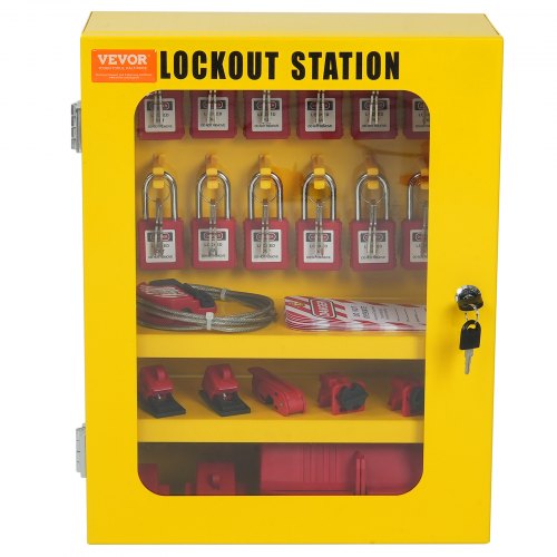Electrical Lockout Tagout Kit 59 PCS Safety Lockout Tagout Station With Padlocks