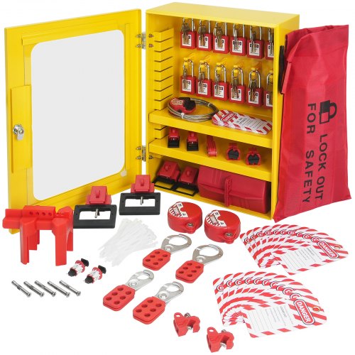 Electrical Lockout Tagout Kit 59 PCS Safety Lockout Tagout Station With Padlocks