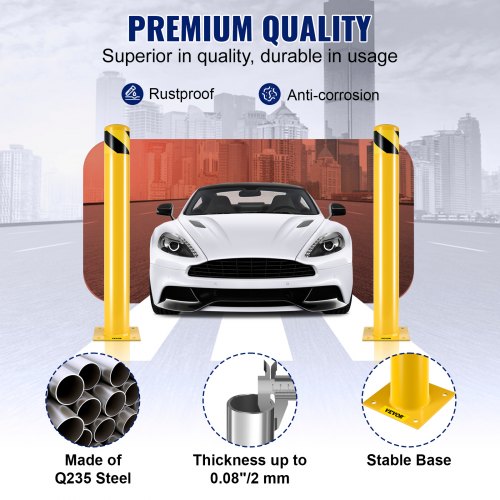 Safety Bollard Safety Barrier Bollard 412 OD 36 Height Yellow Powder