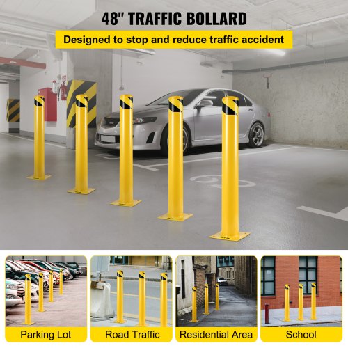 Safety Bollard 48x45 Safety Barrier Bollard 412 OD 48 Height Yellow