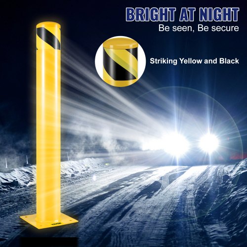 Safety Bollard 36 Inch Height Bollard Post 4.5 Inch Diameter Steel Pipe