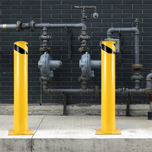 Safety Bollard 36 Inch Height Bollard Post 5.5 Inch Diameter Steel Pipe