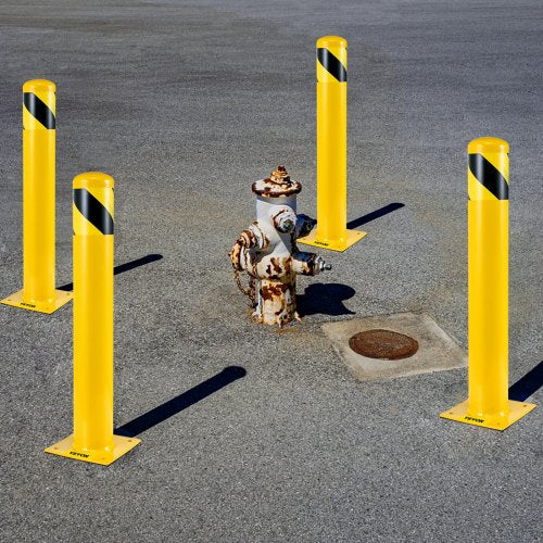 Safety Bollard 42 Inch Height Bollard Post 5.5 Inch Diameter Steel Pipe