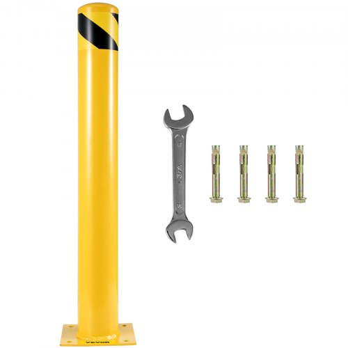 Safety Bollard 48 Inch Height Bollard Post 5.5 Inch Diameter Steel Pipe