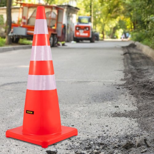 Safety Cones 6 x 36 Traffic Cones PVC Orange Construction Cones