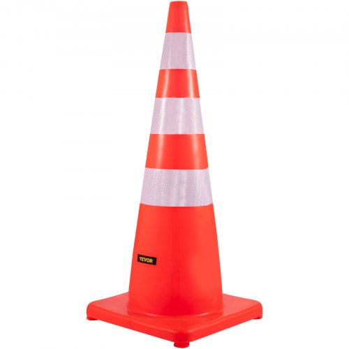 Safety Cones 6 x 36 Traffic Cones PVC Orange Construction Cones
