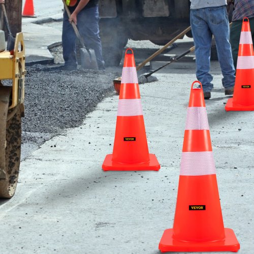 Safety Cones 10PCS 28 Traffic Cones PVC Orange Construction Cones 2