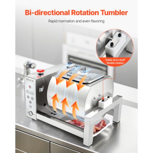 Meat Tumbler Marinator 10L Vacuum Tumbler Marinating Machine with Automatic