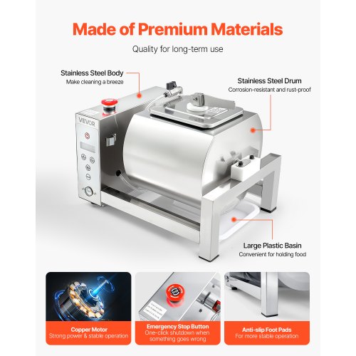 Meat Tumbler Marinator 10L Vacuum Tumbler Marinating Machine with Automatic
