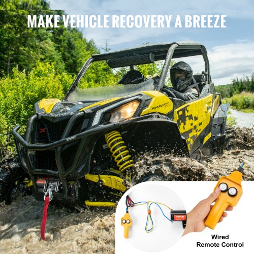 Electric Winch 2000 lb Line Pull Capacity 12V DC ATVUTV Winch with 532