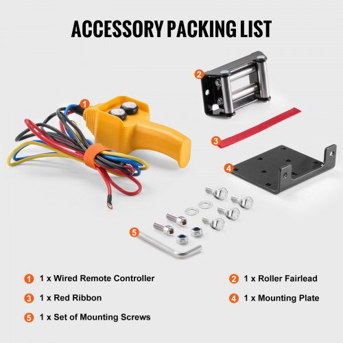 Electric Winch 2000 lb Line Pull Capacity 12V DC ATVUTV Winch with 532