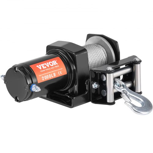 Electric Winch 2000 lb Line Pull Capacity 12V DC ATVUTV Winch with 532