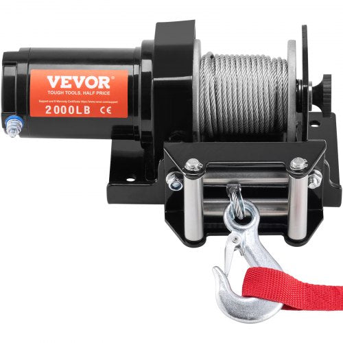 Electric Winch 2000 lb Line Pull Capacity 12V DC ATVUTV Winch with 532