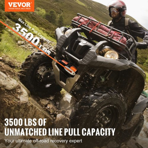 Electric Winch 3500 lb Line Pull Capacity 12V DC ATVUTV Winch with 316