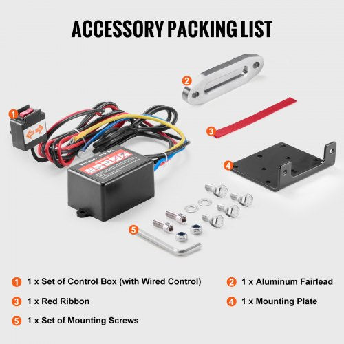 Electric Winch 3500 lb Line Pull Capacity 12V DC ATVUTV Winch with 316
