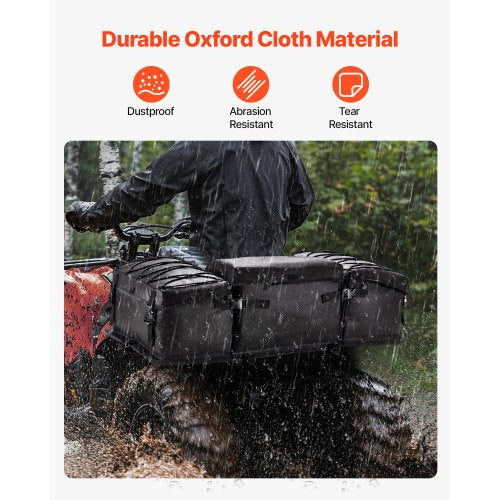 ATV Rear Storage Bag 50L ATV Rear Cargo Bag with Sponge Seat Cushion