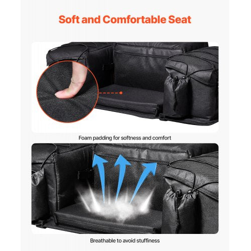 ATV Rear Storage Bag 50L ATV Rear Cargo Bag with Sponge Seat Cushion