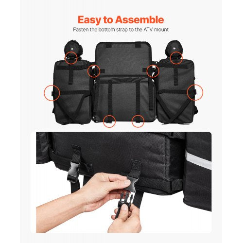 ATV Rear Storage Bag 54L ATV Rear Cargo Bag with 16L Cooler Insulated Bag