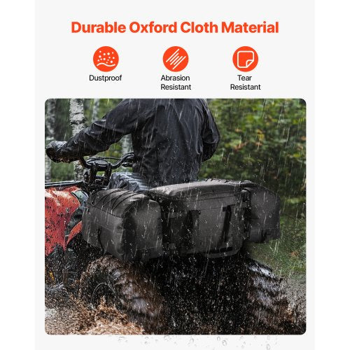 ATV Rear Storage Bag 74L ATV Rear Cargo Bag with Cooler Insulated Bag 600D
