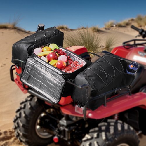 ATV Rear Storage Bag 74L ATV Rear Cargo Bag with Cooler Insulated Bag 600D