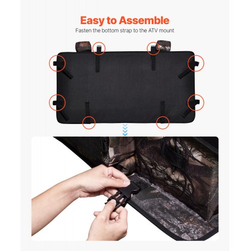 ATV Rear Storage Bag 68L ATV Rear Cargo Bag with Sponge Seat Cushion