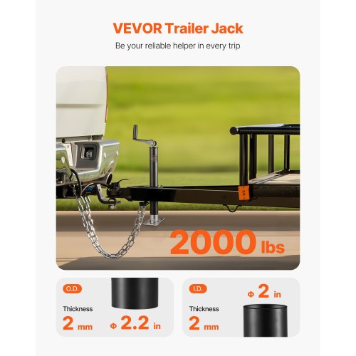 AFrame Trailer Jack 2000 lbs Dynamic Load Capacity Trailer Jack Stand
