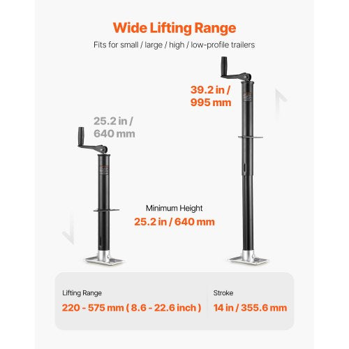 AFrame Trailer Jack 2000 lbs Dynamic Load Capacity Trailer Jack Stand